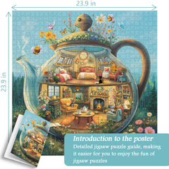 Glass Teapot House Jigsaw Puzzle 1000 Pieces