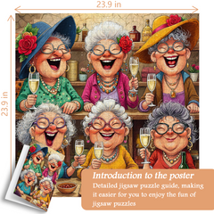 Tipsy Time with Besties Jigsaw Puzzle 1000 Pieces