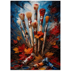 Paints Autumn Leaves Jigsaw Puzzle 1000 Pieces