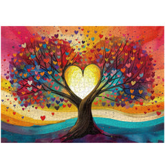 Puzzles en bois de cœur cramoisi 1000 pièces