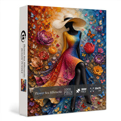 Flower Sea Silhouette Jigsaw Puzzle 1000 Piece
