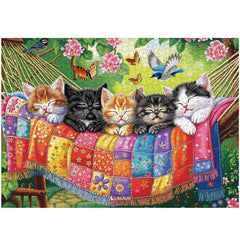 Puzzle de 1000 pièces "Les chats dorment au printemps"