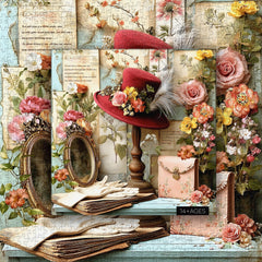 Vintage Floral Hat Jigsaw Puzzle 1000 Pieces