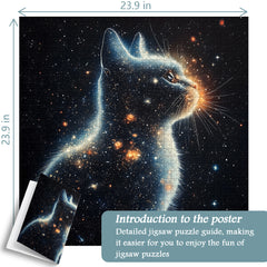 Dreamy Star Cat Jigsaw Puzzle 1000 Pieces
