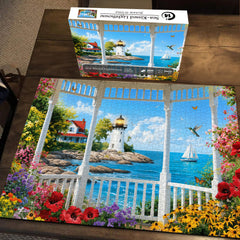 Sea-Kissed Lighthouse Jigsaw Puzzle 1000 Piece
