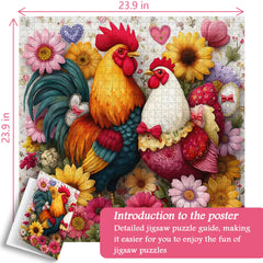 Sweet Love Chickens Jigsaw Puzzle 1000 Pieces