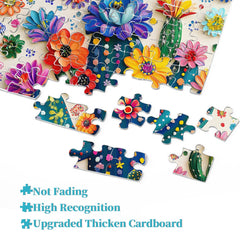 Color Cactus Jigsaw Puzzle 1000 Pieces