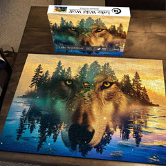 Lake Wild Wolf Jigsaw Puzzle 1000 Pieces