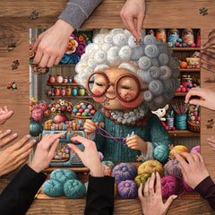 Grandma’s Knitting World Jigsaw Puzzle 1000 Pieces