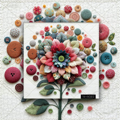 Quilted Flower Buttons Jigsaw Puzzle 1000 Pieces