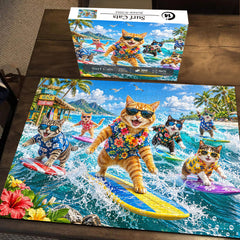 Surf Cats Jigsaw Puzzle 1000 Piece