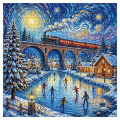 Winter Train Jigsaw Puzzle 1000 Piece