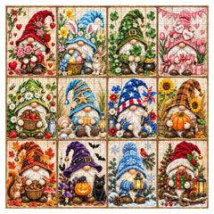 Gnome Through the Year Jigsaw Puzzle 1000 Pieces