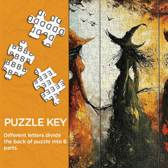 Colorful Witches Jigsaw Puzzle 1000 Pieces