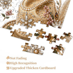Floral Gem Cowboy Hat Jigsaw Puzzle 1000 Pieces