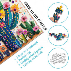 Color Cactus Jigsaw Puzzle 1000 Pieces