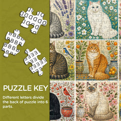 Floral Cats Jigsaw Puzzle 1000 Piece