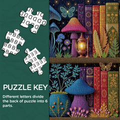Enchanted Mushroom Library Jigsaw Puzzle 1000 Pieces