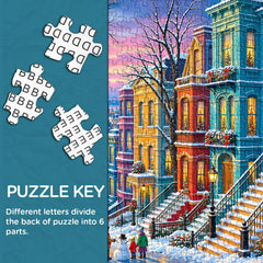 Snowy Town Jigsaw Puzzle 1000 Piece