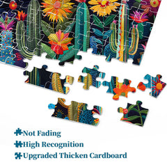 Patchwork Cactus Jigsaw Puzzle 1000 Piece