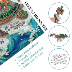 Floral Turtle Dance Jigsaw Puzzle 1000 Pieces