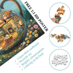 Glass Teapot House Jigsaw Puzzle 1000 Pieces