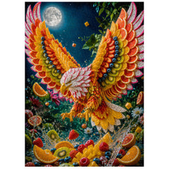 Fresh Fruit Sculpture Eagle Jigsaw Puzzle 1000 Pieces