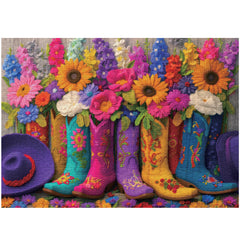 Floral Boots Jigsaw Puzzle 1000 Pieces