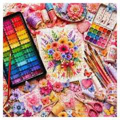 Blooms & Brushes Jigsaw Puzzle 1000 Piece