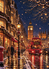 London Snow Night Jigsaw Puzzle 1000 Pieces