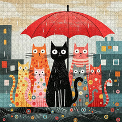 Umbrella Cats Jigsaw Puzzle 1000 Pieces