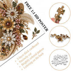 Floral Gem Cowboy Hat Jigsaw Puzzle 1000 Pieces