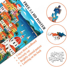 Coastal Cable Town Jigsaw Puzzle 1000 Pieces