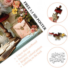 Vintage Floral Hat Jigsaw Puzzle 1000 Pieces