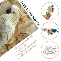 Wood Carving Parrot Jigsaw Puzzle 1000 Pieces