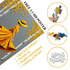 Elegant Lady in Gold Jigsaw Puzzle 1000 Pieces