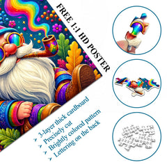 Rainbow Gnome Jigsaw Puzzle 1000 Piece