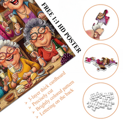 Tipsy Time with Besties Jigsaw Puzzle 1000 Pieces