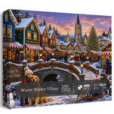 Warm Winter Village Jigsaw Puzzle 1000 Pieces