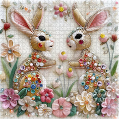Puzzle en forme de lapin en diamant 1000 pièces