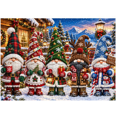 Festive Gnome Crew Jigsaw Puzzle 1000 Piece