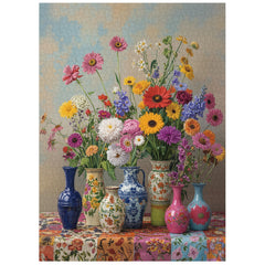 Puzzle en forme de vases en fleurs 1000 pièces