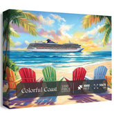 Puzzles en bois Colorful Coast 1000 pièces