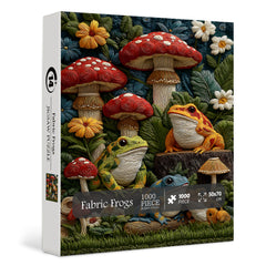 Fabric Frogs Puzzle en Bois 1000 Pièces