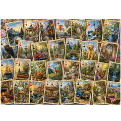 Scenic Playing Cards Jigsaw Puzzle 1000 Piece