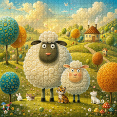 Sheep Haven Jigsaw Puzzle 1000 Pieces