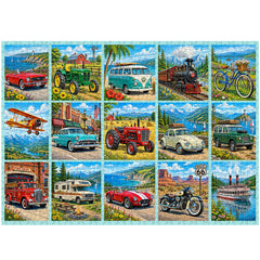 Vintage Transport Atlas Jigsaw Puzzle 1000 Piece