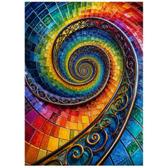 Mosaic Color Vortex Jigsaw Puzzle 1000 Piece