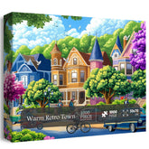 Warm Retro Town Jigsaw Puzzle 1000 Pieces