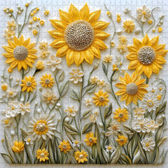 Puzzle en forme de tournesol doré 1000 pièces